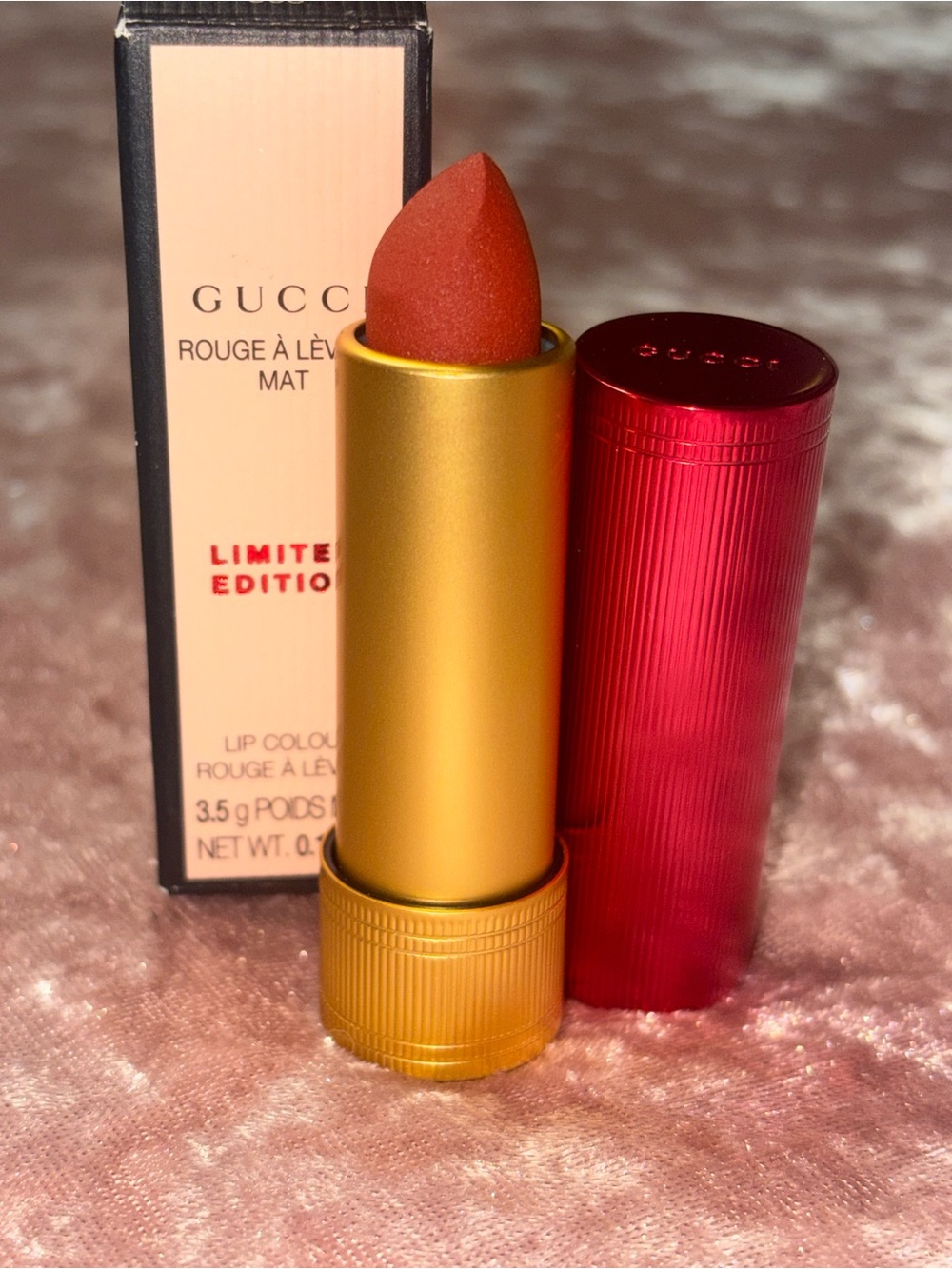 Gucci Limited Edition Rouge À Lèvres Mat Lipstick Janet Rust 505 $49rv Nib